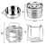 Import Instan Pot Stainless Steel Insert Pans Food Steamer for Pressure Cooker from China