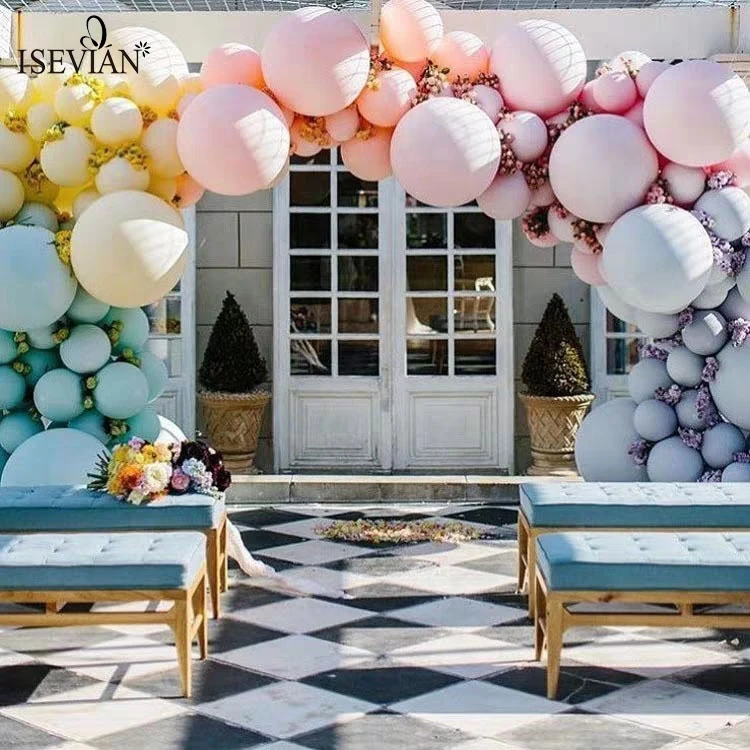 ISEVIAN macaroon giant round latex balloon colors of blue pink green purple 36 inches latex balloon