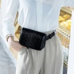 ISO BSCI factory eco friendly recycled leather belt bag and custom fanny pack ladies and fashion luxury waist bag
