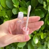 JANCY PACK 3ml slim shape pink round transparent lipgloss bottles tube wand tubes
