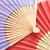 Import Japan import art crafts summer rainbow color paper promotional bamboo folding hand fan from China