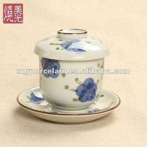 Japanese mushi cup&amp;hand-printing porcelain dinnerware E429-C-42-2