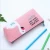 Import Japanese simple cute flamingo printing canvas student desktop storage zipper bag pencil bag from China