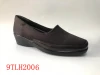 JINGELI  Women casual flat heel lady platform fashionable slip on loafer PU leather shoes