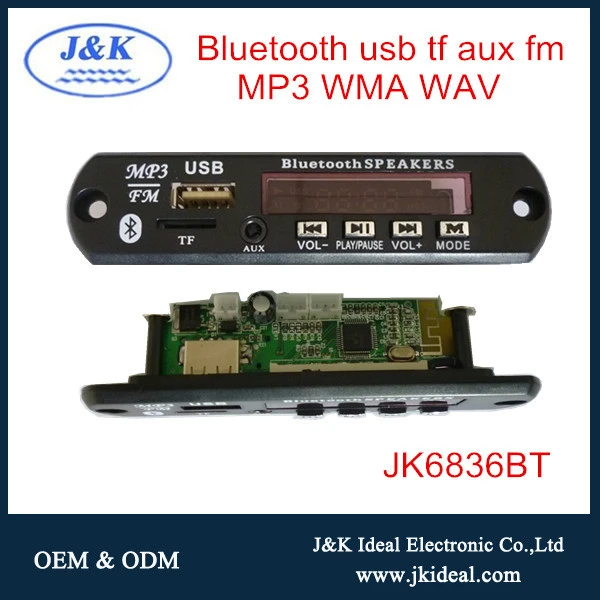 JK-P5001 Bluetooth audio mp3 mp5 digital video fm radio player kit for car