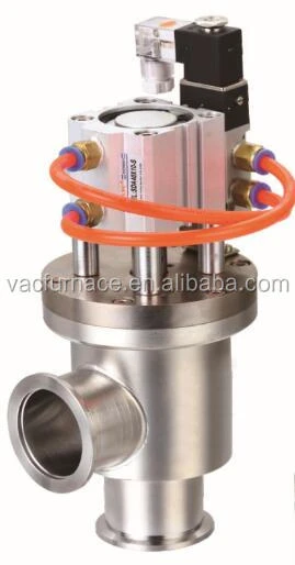 KF25  aluminum pneumatic vacuum angle valves