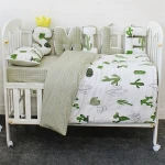 kids room decoration 100% cotton breathable custom letter baby crib bumper protector de cuna