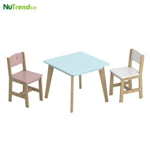 Kids wooden table and chair set furniture children&#39;s study table and chair