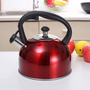 Kitchen 3L color coating portable hot water kettle teapot kettle for home using stainless steel whistling kettle