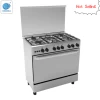 kitchen appliance new style 110V electric stove parts hood in Egypt, gas cooker with oven, stainless steel body 5 burners oven