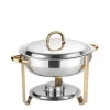 Kitchen Hotel Equipment Round Chafing Dish Buffet Catering  Round Food Warmer