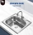 Import Kitchen sink 304 stainless steel Drawn Sink top mount Single Bowl OEM ODM cupc brushed finish from China