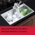 Import kitchen sink double bowl brushed 304 stainless steel above counter or udermount vegetable washing basin sinks kitchen from China