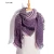 Knitted Scarf Shawl Women Ladies Knitted Scarf Square Strip Jacquard with Burr Edge Winter Scarves Polyester