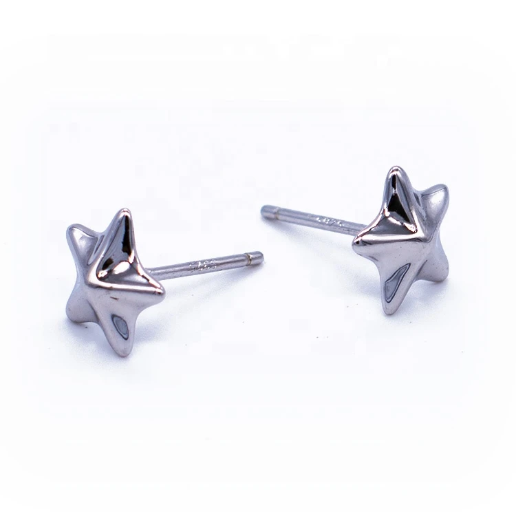 Korean women jewelry 925 sterling silver big star earrings