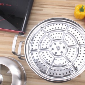 Large Size 3 layer set stainless steel dim sum steamer with European style