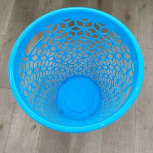 large size round shape plastic laundry basket with lid