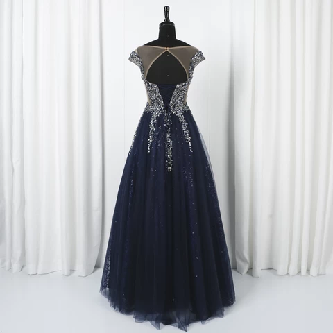 Latest designs vintage tulle lace heavy beaded dress prom luxury evening gown evening ball gown dress