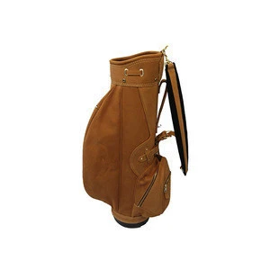 Leather golf bag shoe compartment stand attachment golf gift set