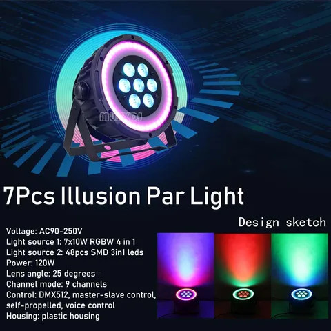 Partz Light Buy Led Par Light 7x10w + 48pcs Smd 3in1 Stage Lights Colour Mixing Par ...