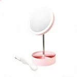 Led Pocket Bathroom Travel 10x Magnifying Lighted Makeup Vanity Mirror With Lights