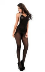 leopard pattern  halter jacquard lingerie women transparent body stocking hosiery pantyhose