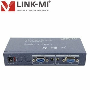 LINK-MI LM-104T 300m VGA Extender Splitter 4 Channel With 4 300m Receivers Transmission 300M UTP Cable Connector
