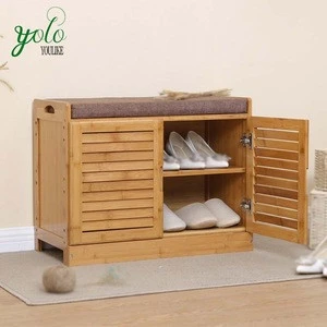 Living Room Multilayer Solid Wood bamboo Shoes Cabinet