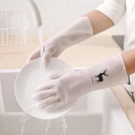 Long Sleeve Dish Washing Gloves for Protect hands Waterproof Rubber Latex Durable nitrile Glove Kitchen Cleaning Household Chore