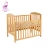 Import Lovely Cartoon Pattern Baby Cots Pure White Firm Children Bed Adjustable Smooth Wooden Kids Crib from China