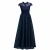 Import Low MOQ Luxury Sexy Bridesmaid Dresses Wedding Lace Hollow Out Solid Long Sleeveless Navy Blue Bridesmaid Dresses from China