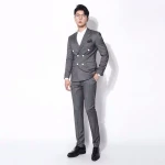 Luxurious cashmere Wedding Tuxedos Man Suit Slim Fit Mens suits Blazer Jackets coat pant men business suit