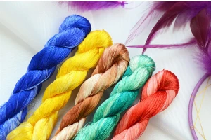 Luxury 100% Silk Thread for Traditional Costume Embroidery Silk Gradient Color Thread