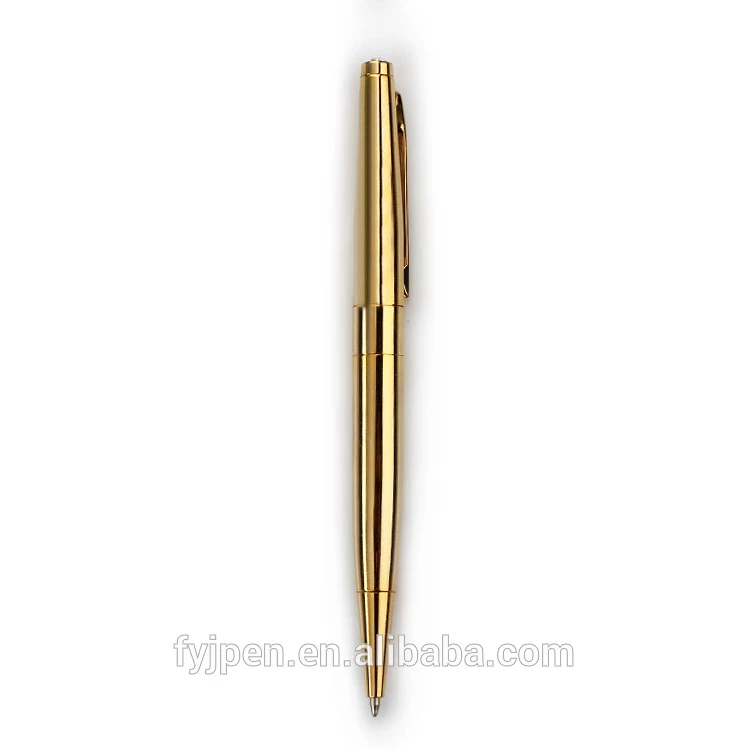 Luxury Customized Logo Metal Electroplating Gold Silver Ballpoint pen Roller pen For Business Office