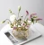 Import Luxury Flower Glass Vase With Metal Gold Grid For Home decor from China