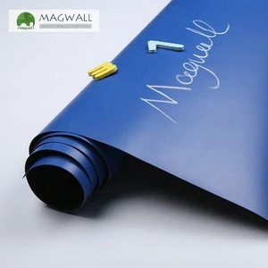 Magnetic double-layer dark blue blackboard writing  PVC film magnetic blackboard sheet notice board