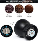 Manual Coffee Bean Grinder, Hand Coffee Mill with 2 Glass Jars Ceramic Burr Stainless Steel Handle