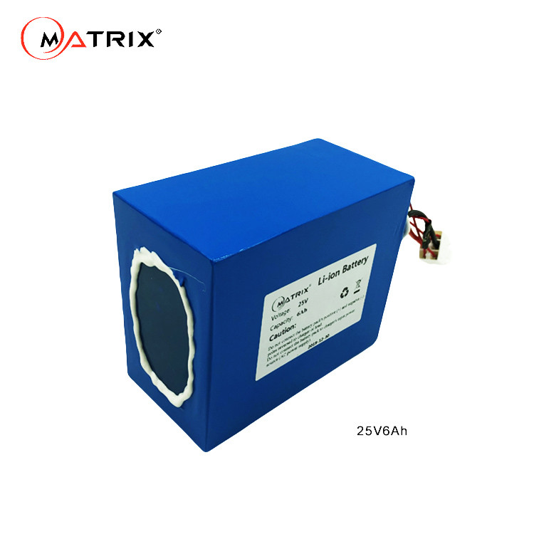 Matrix 25V 6Ah Dimemsions 150*130*95 mm Or Customized LIFEPO4 Battery Pack For Solar Tracker