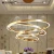 Import MEEROSEE Large Rings LED Pendant Lights Gold Hanging Lamp for Restaurant Acrylic Circle Lampadario Lustres Lighting MD5066 from China