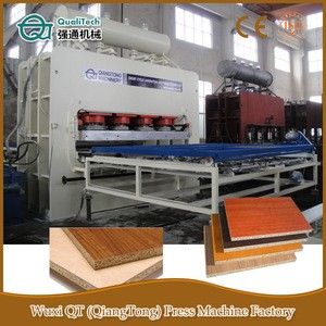 melamine panels laminate press line/ short cycle high pressure hot press for furniture panels