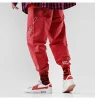 Men&#039;s custom loose solid color letters embroidery Harlan sports casual pants tide male hip hop couple beam pants