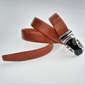 Men&#39;s Comfort Genuine Leather Ratchet Dress Belt with Automatic Click Buckle India Wholesale Genuine leather Men and Women