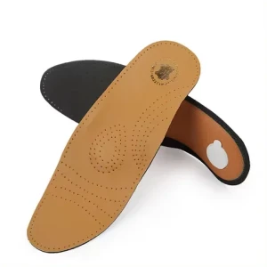 Mens and womens leather shoe inserts breathable plantar fasciitis flatfoot arch support orthopedic insole