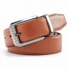Mens Leather Belt with Reversible Buckle