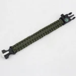 Mens Outdoor Camping Survival Gear Kit Paracord Survival Bracelet With Compass, Fire Starter, Knife, Whistle