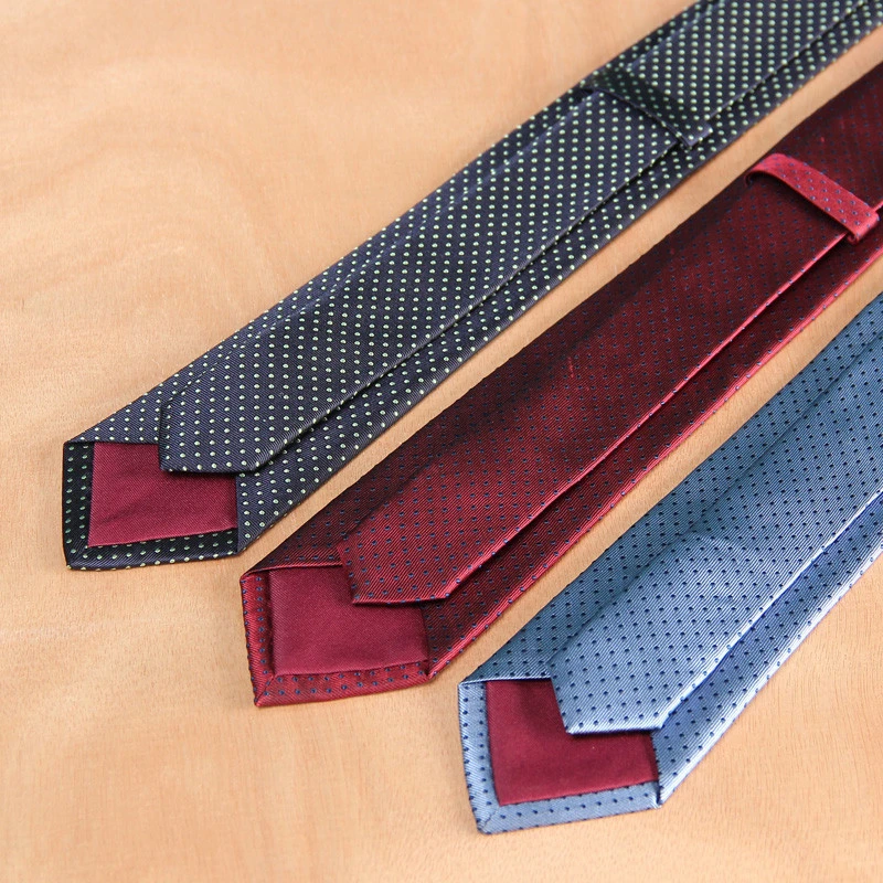 Mens Polka Dot Silk Cravat Ties Jacquard Woven Business Necktie Nearwear