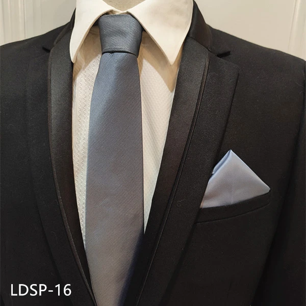 Men&#x27;s tie handkerchief polyester suit 35 color custom fashion slim party
