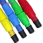 Metal broom handle  with telescoping tube clamp