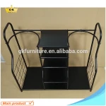 Metal golf bag storage rack for balls and shoes