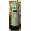 Mettle New Arrival High 1.5 Meter Vintage Style Iron Handmade Red Green Santa Mailbox For Decoration